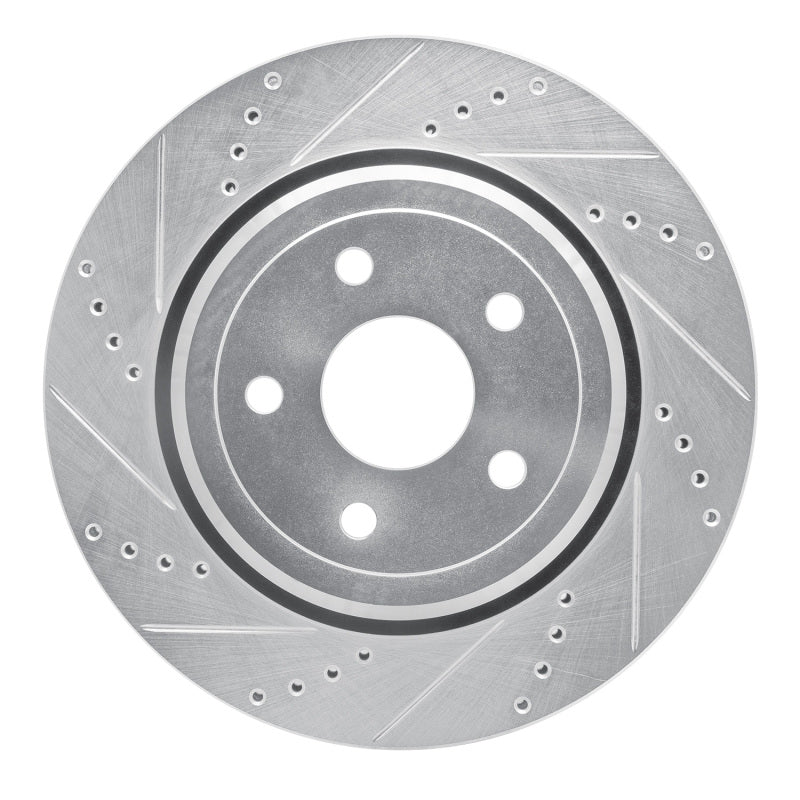 R1 Concepts R1 12-25 Dodge Durango Rear Left Drilled & Slotted Silver Brake Rotor