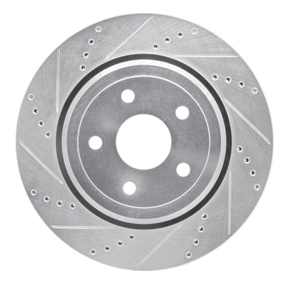 R1 Concepts R1 12-25 Dodge Durango Rear Left Drilled & Slotted Silver Brake Rotor