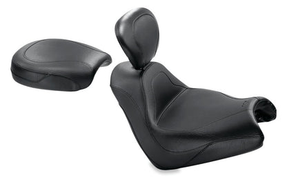 Mustang Motorcycle Mustang 05-08 Honda VTX1800F Sport Touring Solo Seat w/Driver Backrest - Black
