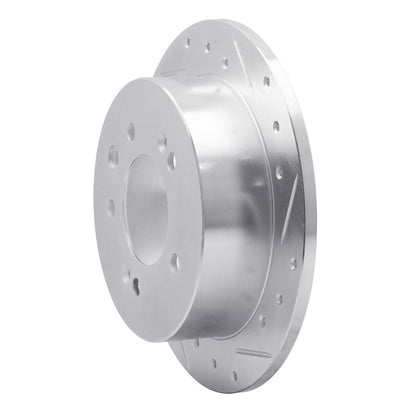 R1 Concepts R1 07-10 Hyundai Elantra Rear Right Drilled & Slotted Silver Brake Rotor