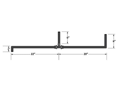 Fleece Performance Universal Pre-Formed 5/8in ID Hose w/ 90 Deg. Ends/T-Fitting