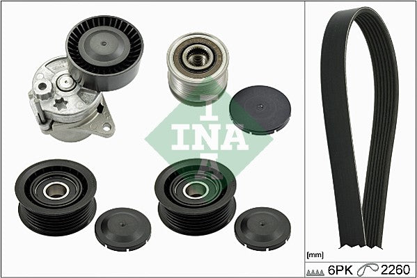 INA 529011522 V-Ribbed Belt Set
