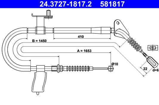 BOSCH 1987482262 Parking Brake Cable Pull