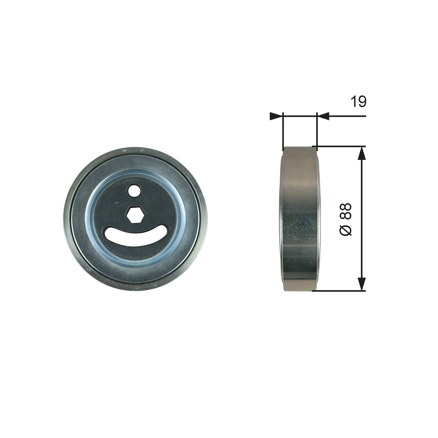 GATES GATT36280 V-Ribbed Belt Tensioner Pulley