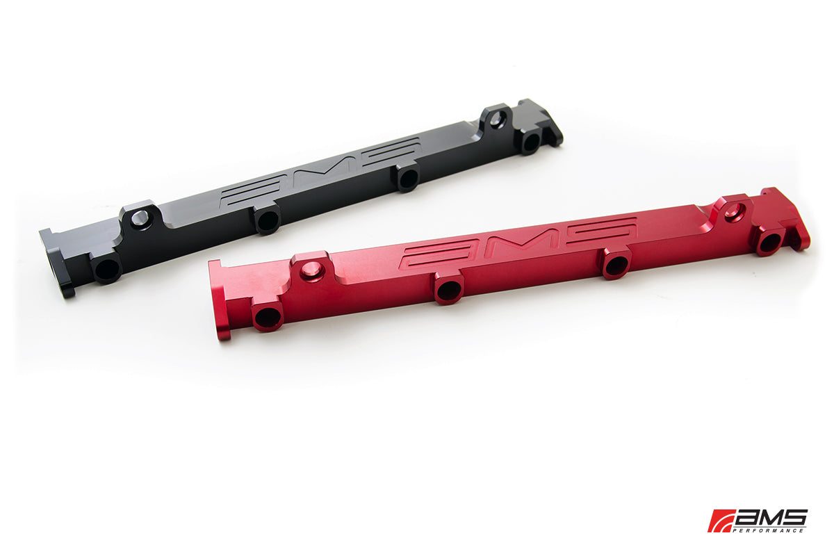 AMS AMS.01.07.0102-1 ALUMINUM FUEL RAIL MITSUBISHI LANCER EVO IV / V / VI / VII / VIII / IX (BLACK)