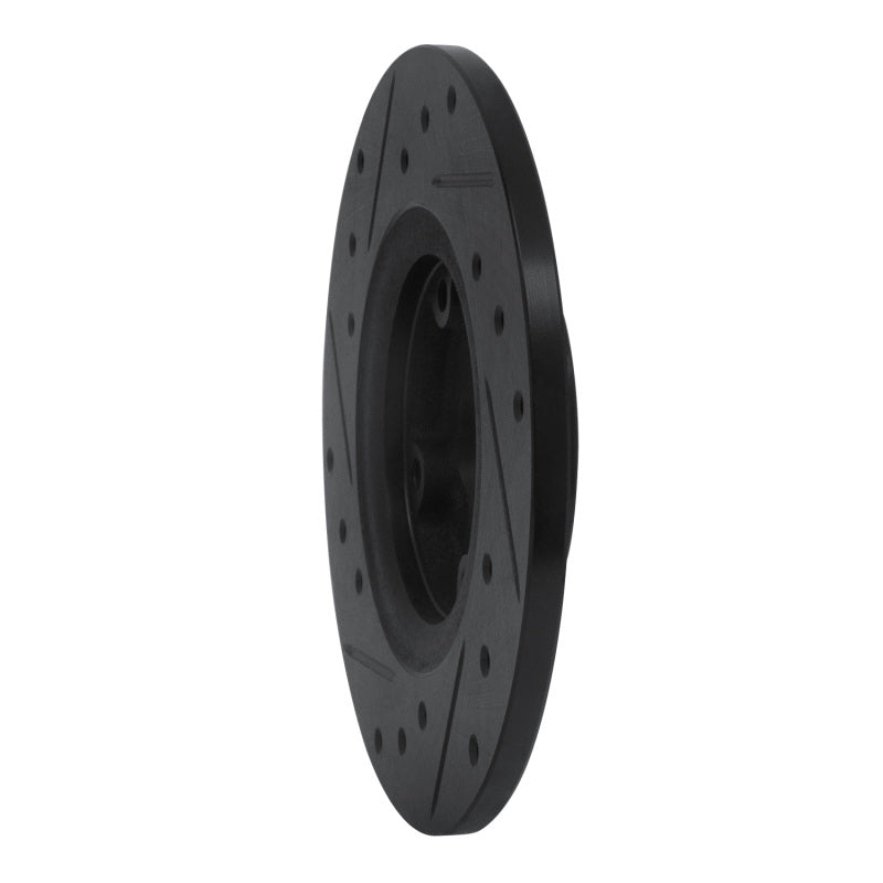 R1 Concepts R1 75-79 Toyota Corolla (US/Canada) Front Right Drilled & Slotted Black Brake Rotor