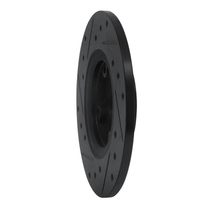 R1 Concepts R1 75-79 Toyota Corolla (US/Canada) Front Right Drilled & Slotted Black Brake Rotor
