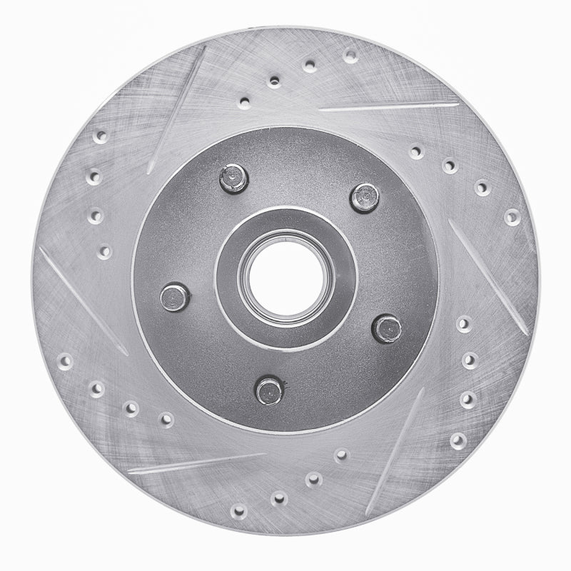 R1 Concepts R1 1973-1989 Chrysler New Yorker Front Left Drilled & Slotted Silver Brake Rotor