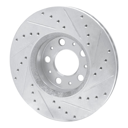 R1 Concepts R1 99-09 Volvo S80 Front Left Drilled & Slotted Silver Brake Rotor