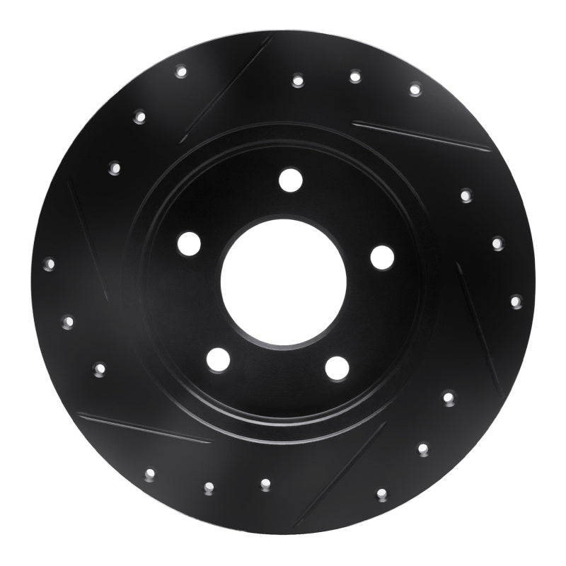 R1 Concepts R1 94-99 Buick Regal Rear Right Drilled & Slotted Black Brake Rotor