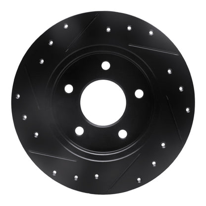 R1 Concepts R1 94-99 Buick Regal Rear Right Drilled & Slotted Black Brake Rotor