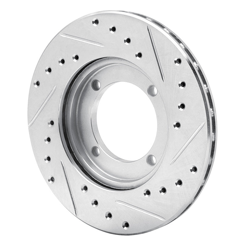 R1 Concepts R1 91-92 Dodge COLT Front Left Drilled & Slotted Silver Brake Rotor
