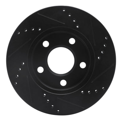 R1 Concepts R1 97-05 Buick LeSabre Front Left Drilled & Slotted Black Brake Rotor