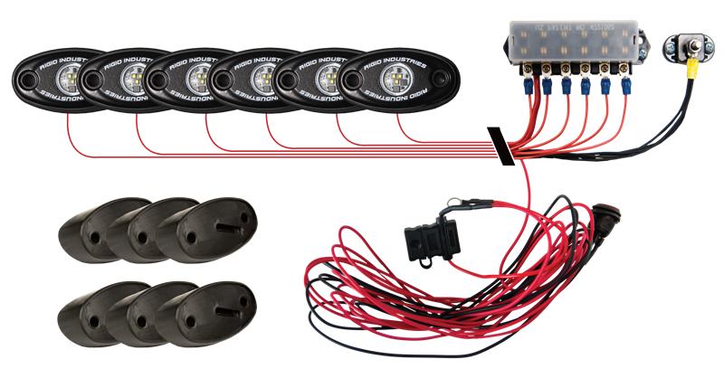 Rigid Industries Rock Light Kit- Blue (6 lights)