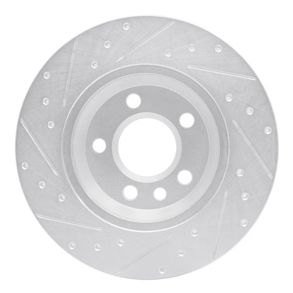 R1 Concepts R1 01-03 Volkswagen EuroVan Rear Right Drilled & Slotted Silver Brake Rotor