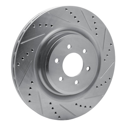 R1 Concepts R1 03-17 Dodge Viper Rear Right Drilled & Slotted Silver Brake Rotor