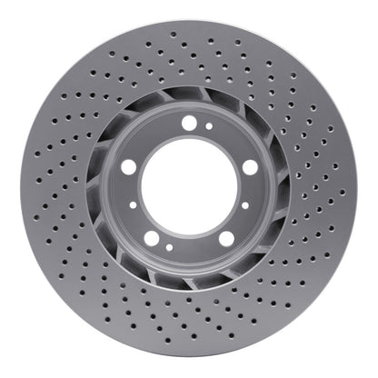 DFC 98-12 Porsche Cayman Left Front Drilled Hi-Carbon Alloy Geomet Coated Rotor