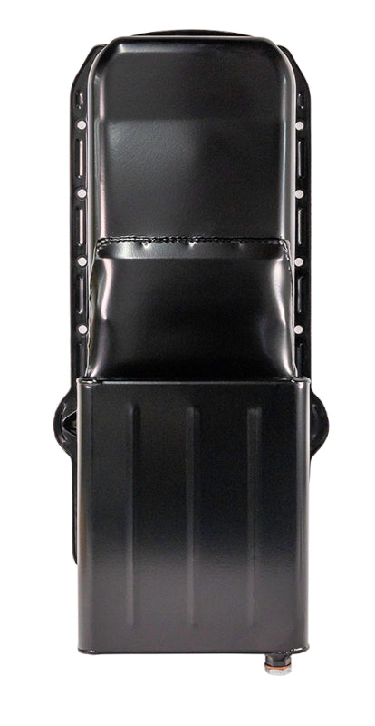 Moroso 86-Up Chevrolet Small Block (w/1 Piece Rear Main Seal) Wet Sump 6qt 9in Steel Oil Pan - Black