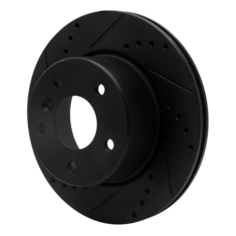 R1 Concepts R1 99-04 Land Rover Discovery Front Left Drilled & Slotted Black Brake Rotor