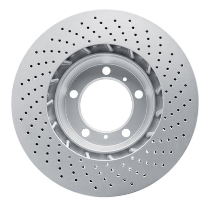 DFC 99-23 Porsche 718 Cayman Left Front Drilled Hi-Carbon Alloy Geomet Coated Rotor