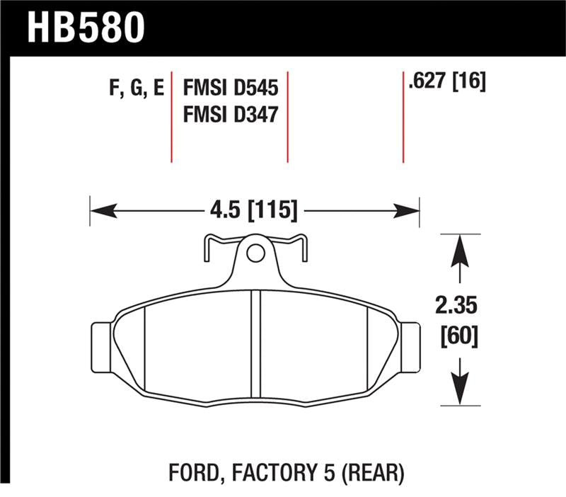 Hawk Performance Hawk 86-92 Ford Taurus SHO / 89-92 Ford Thunderbird Super Coupe Blue 9012 Race Rear Brake Pads