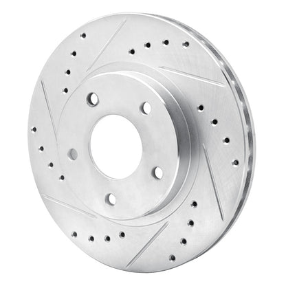 R1 Concepts R1 99-01 Infiniti I30 Front Left Drilled & Slotted Silver Brake Rotor