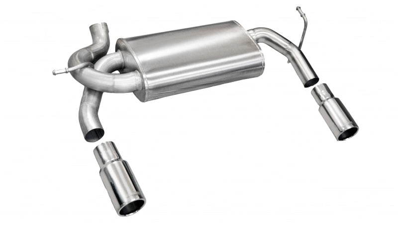 CORSA Performance Corsa 2007-2011 Jeep Wrangler 3.8L/12-14 Wrangler 3.6L Polished Sport Axle-Back Exhaust
