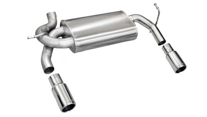 CORSA Performance Corsa 2007-2011 Jeep Wrangler 3.8L/12-14 Wrangler 3.6L Polished Sport Axle-Back Exhaust
