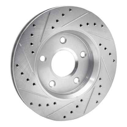 R1 Concepts R1 08-16 Chrysler Town & Country Front Right Drilled & Slotted Silver Brake Rotor
