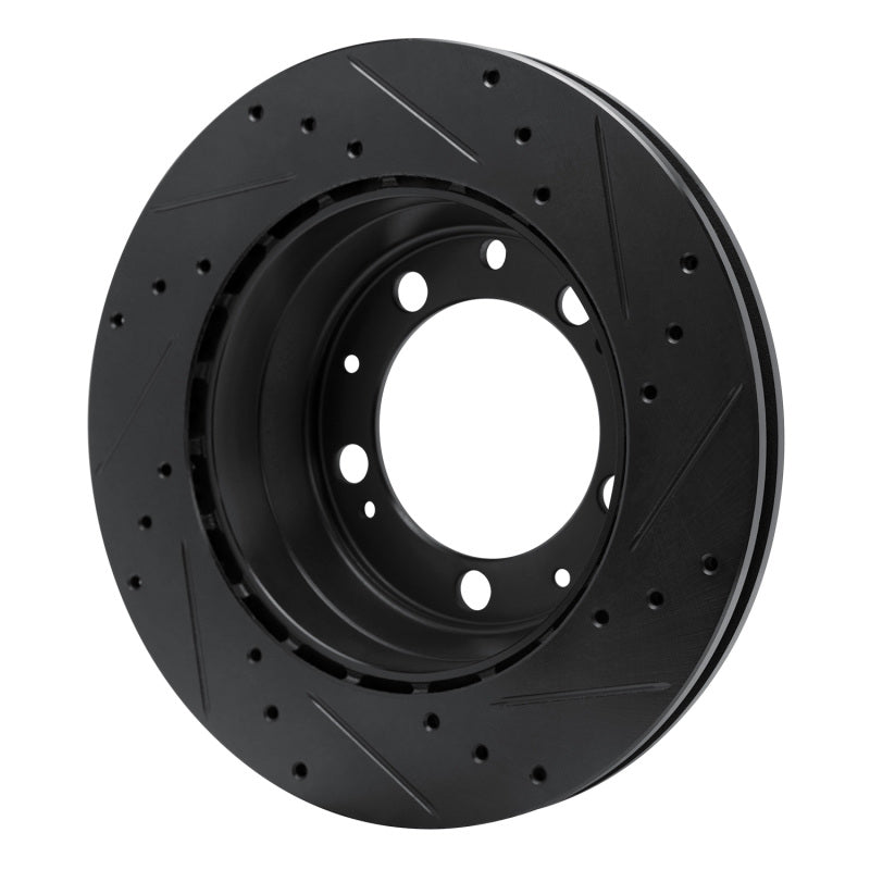R1 Concepts R1 86-95 Porsche 928 Rear Left Drilled & Slotted Black Brake Rotor