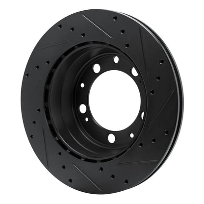 R1 Concepts R1 86-95 Porsche 928 Rear Left Drilled & Slotted Black Brake Rotor