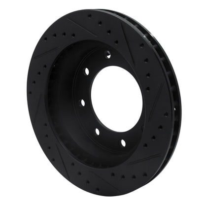 R1 Concepts R1 73-93 Dodge B350 Front Left Drilled & Slotted Black Brake Rotor