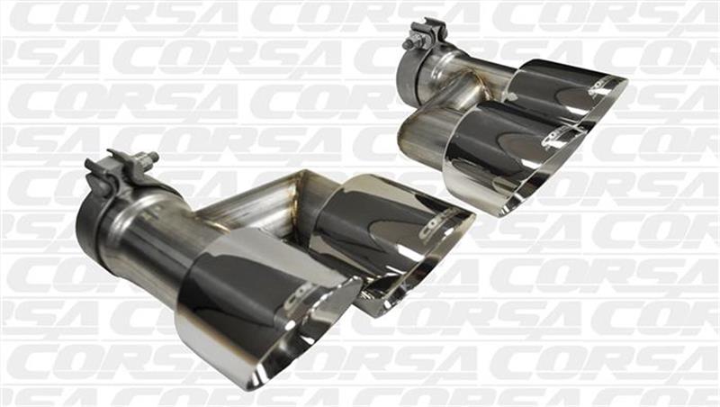 CORSA Performance Corsa 2015-2017 Ford Mustang GT 5.0 Polish Quad Tips Kit