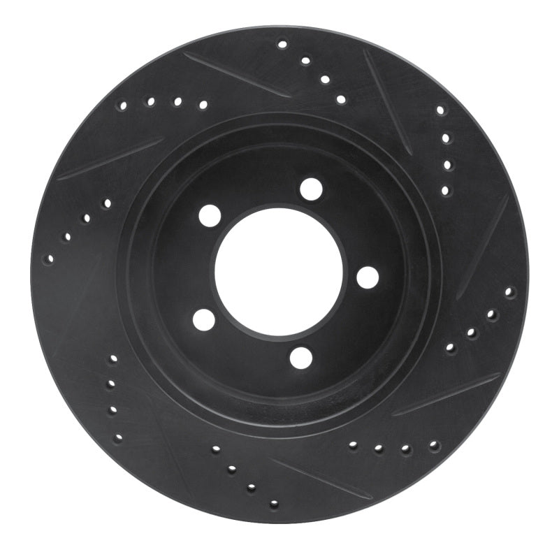 R1 Concepts R1 02-05 Ford Explorer Front Left Drilled & Slotted Black Brake Rotor