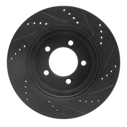 R1 Concepts R1 02-05 Ford Explorer Front Left Drilled & Slotted Black Brake Rotor
