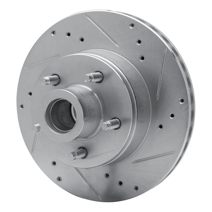 R1 Concepts R1 90-91 Ford LTD Crown Victoria Front Left Drilled & Slotted Silver Brake Rotor