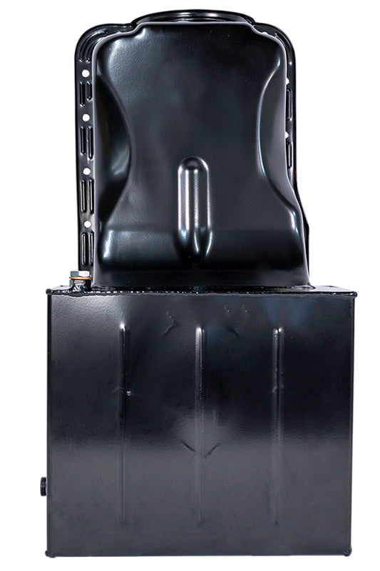 Moroso Ford 351W (w/Front Sump) Kicked Out Road Race Baffled 9qt 8in Steel Oil Pan