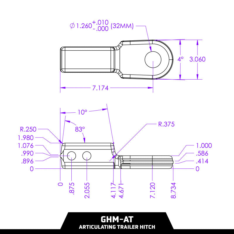 GEN-Y Hitch Gen-Y 2in Shank 4500 KG Australian Tounge/Ball Mount 32mm Hole Articulating Trailer Hitch