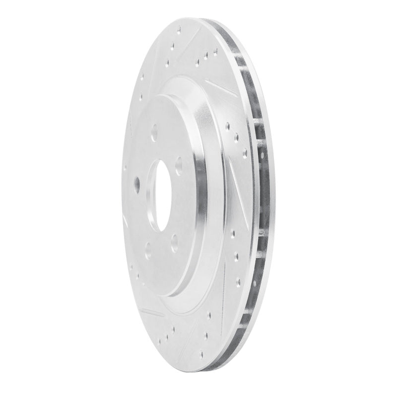 R1 Concepts R1 04-07 Ford Freestar Rear Left Drilled & Slotted Silver Brake Rotor
