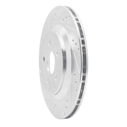 R1 Concepts R1 04-07 Ford Freestar Rear Left Drilled & Slotted Silver Brake Rotor