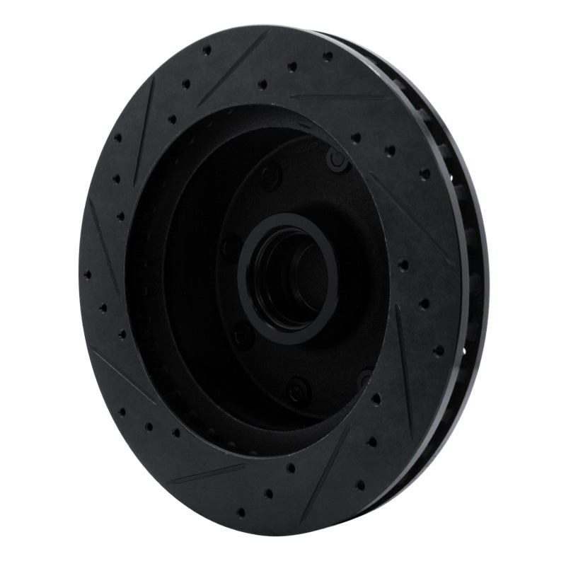R1 Concepts R1 78-97 Dodge B200 / B200 Van / B250 Front Right Drilled & Slotted Black Brake Rotor