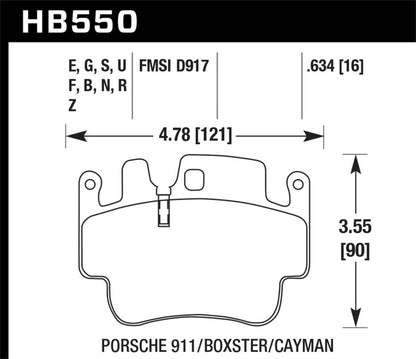 Hawk Performance Hawk 04-05 Porsche 911 3.6L 40th Anniversary Edition Front ER-1 Brake Pads