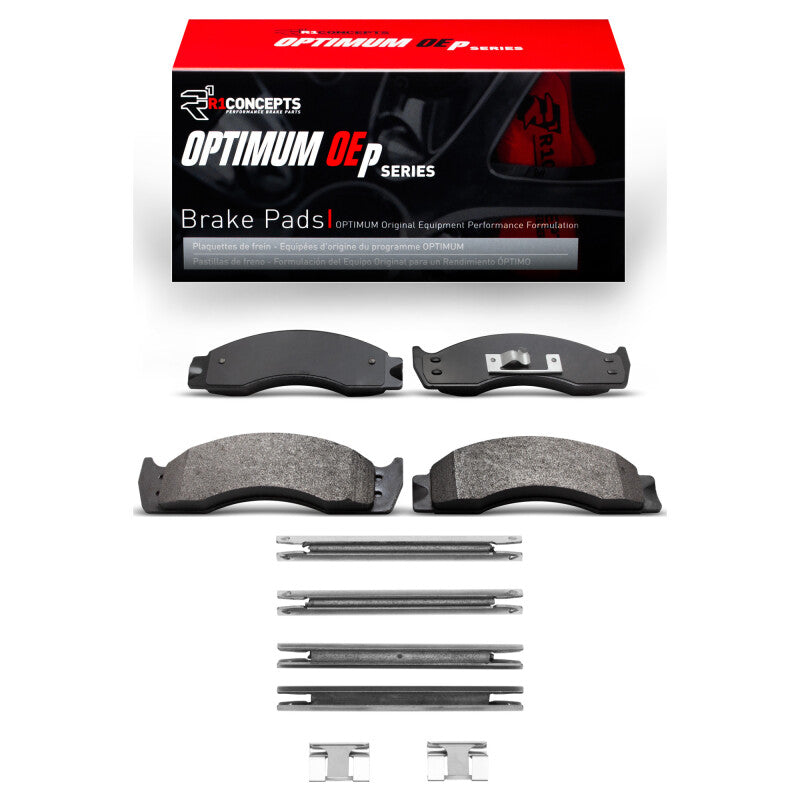 R1 Concepts R1 88-07 Ford E-Super Duty Front/Rear Optimum OE Pads & Hardware Kit