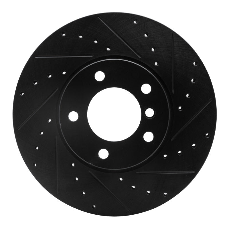 R1 Concepts R1 07-21 BMW 220i (Mexico) Front Right Drilled & Slotted Black Brake Rotor