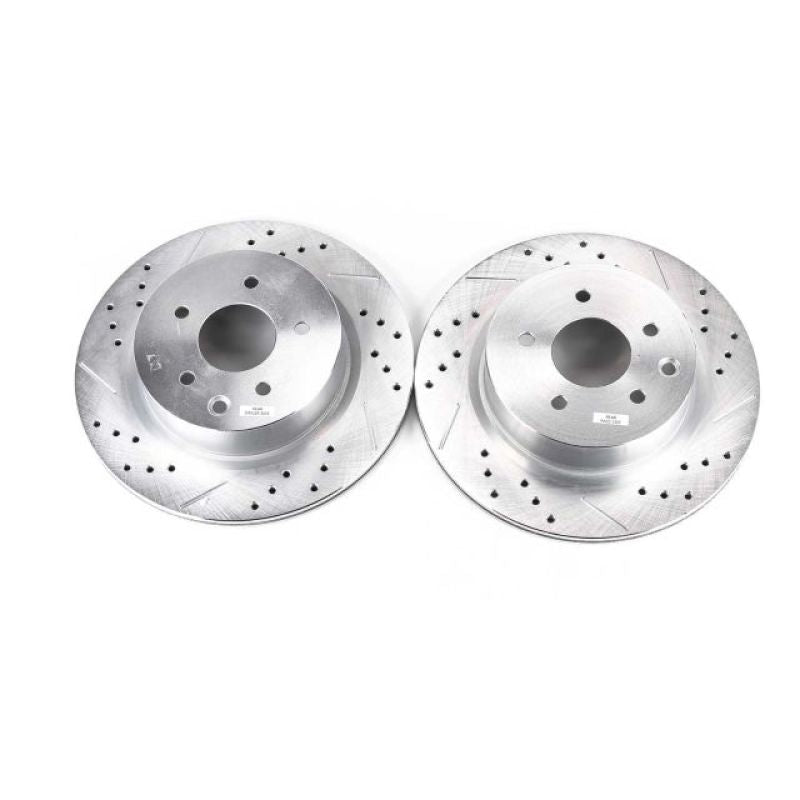 PowerStop Power Stop 08-12 Infiniti EX35 Rear Evolution Drilled & Slotted Rotors - Pair