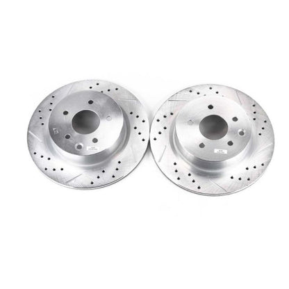 PowerStop Power Stop 08-12 Infiniti EX35 Rear Evolution Drilled & Slotted Rotors - Pair