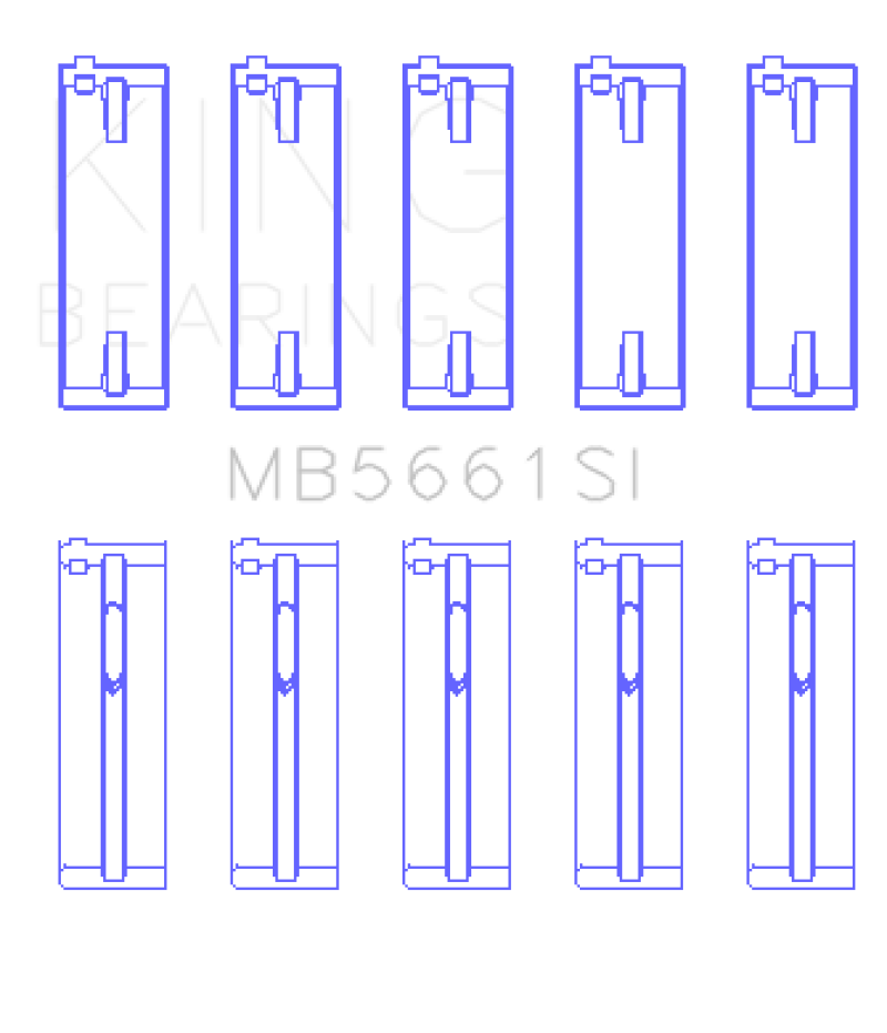 King Engine Bearings King Audi / Volkswagen ADZ/AWT/APK 1.6/1.8/2.0L Crankshaft Main Bearing Set (Set of 5) (Size  0.25)