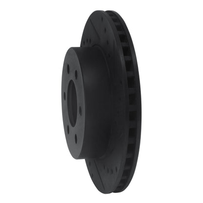R1 Concepts R1 91-96 Dodge Dakota 4WD Front Right Drilled & Slotted Black Brake Rotor
