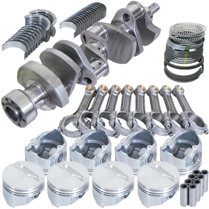Eagle Chevy 350 1Pc 3.750in Crank 5.700in I-Beam Rods 4.030in Pistons 168 Tooth FP Balanced Assembly