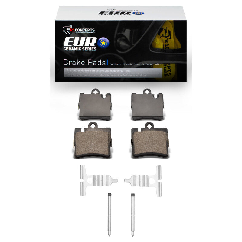 R1 Concepts R1 00-03 Mercedes-Benz CL55 AMG Rear Euro Ceramic Pads & Hardware Kit